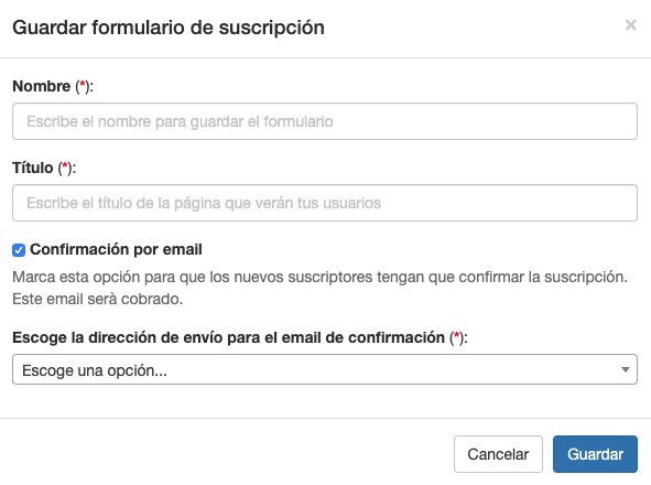 Puedes habilitar la confirmación por email en tu formulario de suscripción - Telemail Comunicatemas